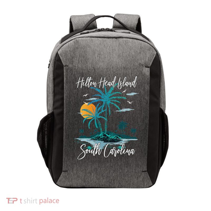 Summer Vacation Retro South Carolina Hilton Head Island Vector Backpack