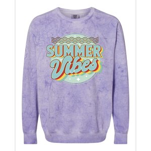 Summer Vibes Retro Cool Colorblast Crewneck Sweatshirt