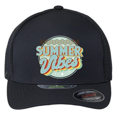 Summer Vibes Retro Cool Flexfit Unipanel Trucker Cap