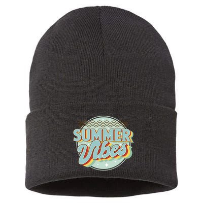 Summer Vibes Retro Cool Sustainable Knit Beanie
