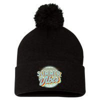 Summer Vibes Retro Cool Pom Pom 12in Knit Beanie