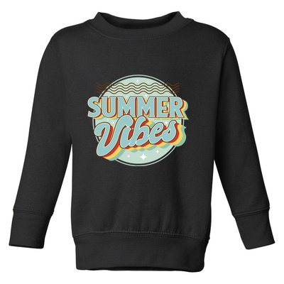 Summer Vibes Retro Cool Toddler Sweatshirt