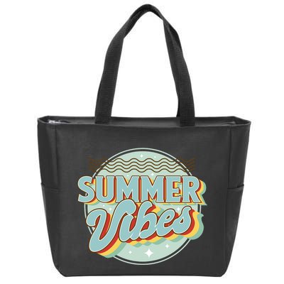 Summer Vibes Retro Cool Zip Tote Bag