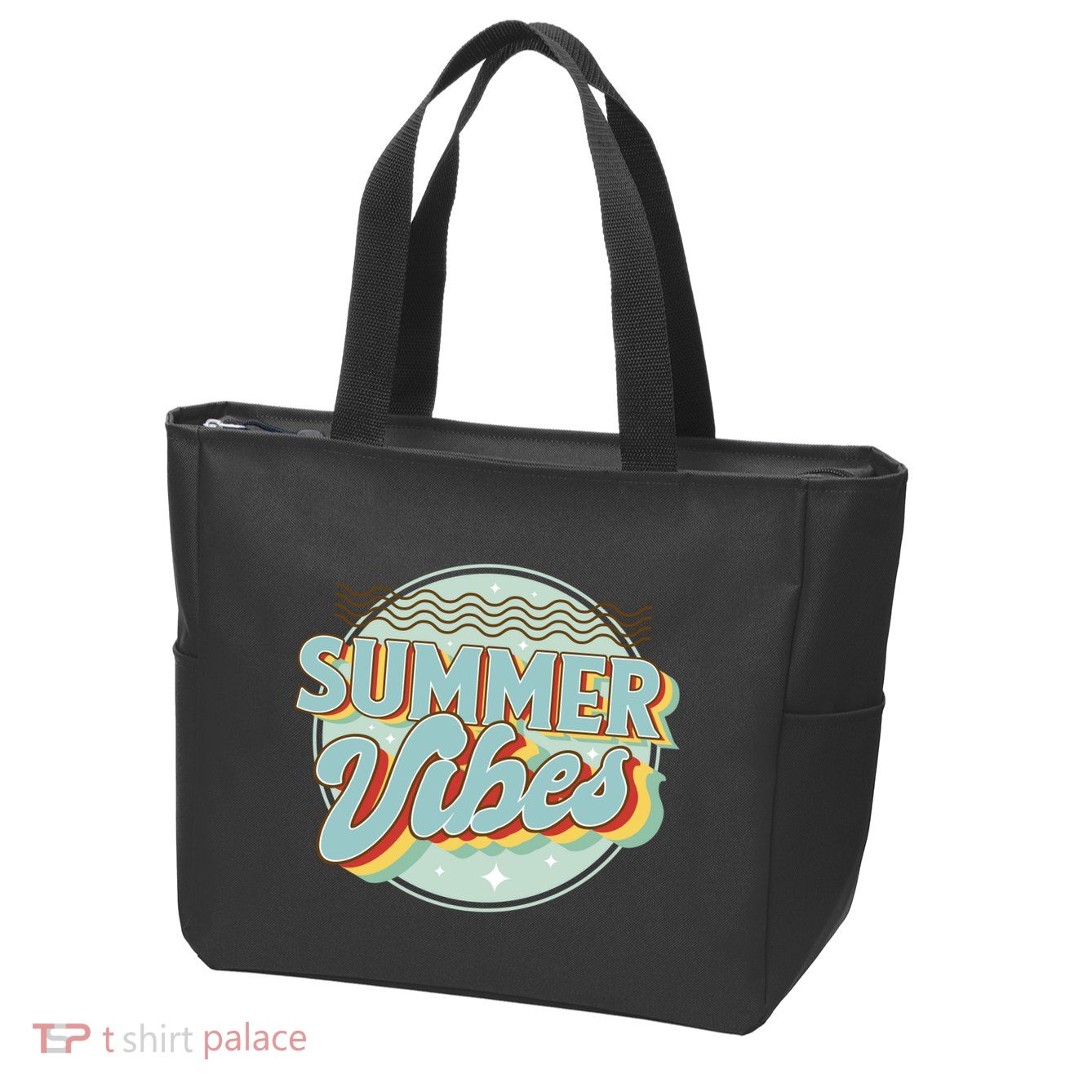 Summer Vibes Retro Cool Zip Tote Bag