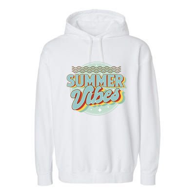 Summer Vibes Retro Cool Garment-Dyed Fleece Hoodie
