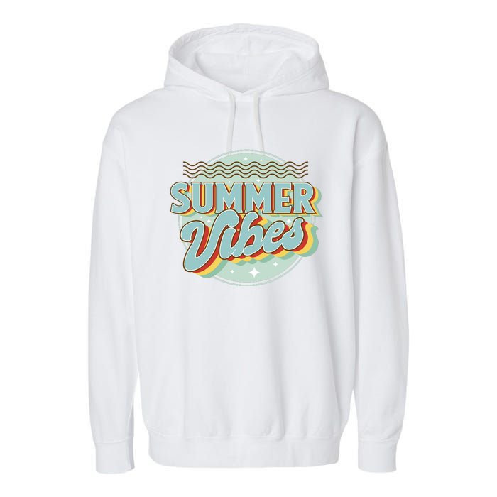 Summer Vibes Retro Cool Garment-Dyed Fleece Hoodie