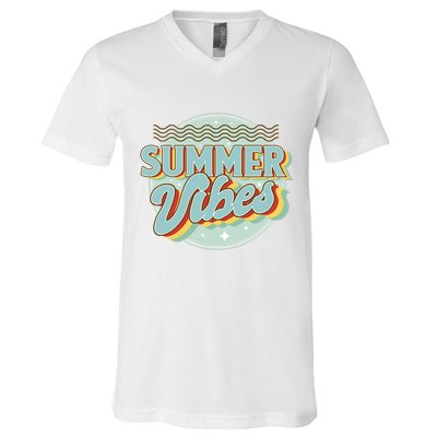 Summer Vibes Retro Cool V-Neck T-Shirt