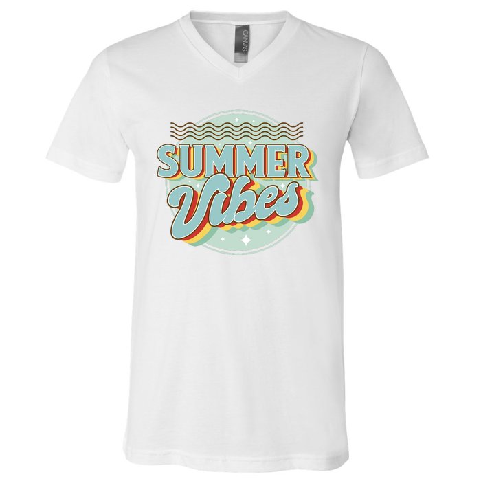 Summer Vibes Retro Cool V-Neck T-Shirt