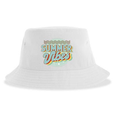 Summer Vibes Retro Cool Sustainable Bucket Hat