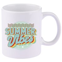 Summer Vibes Retro Cool 11oz C Handle Ceramic Mug
