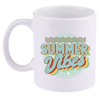 Summer Vibes Retro Cool 11oz C Handle Ceramic Mug