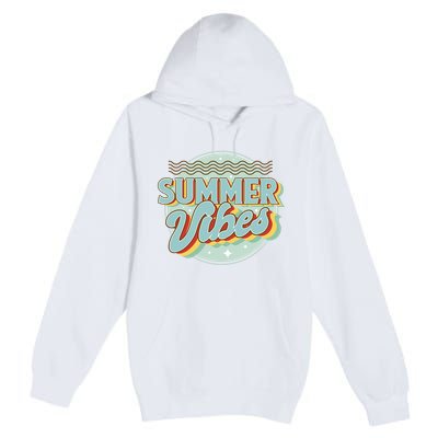 Summer Vibes Retro Cool Premium Pullover Hoodie