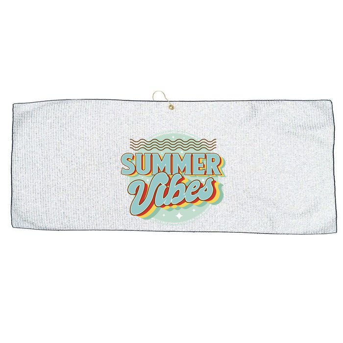 Summer Vibes Retro Cool Large Microfiber Waffle Golf Towel