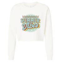 Summer Vibes Retro Cool Cropped Pullover Crew