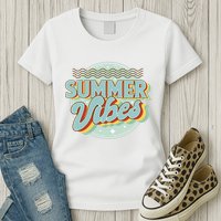 Summer Vibes Retro Cool Womens T-Shirt