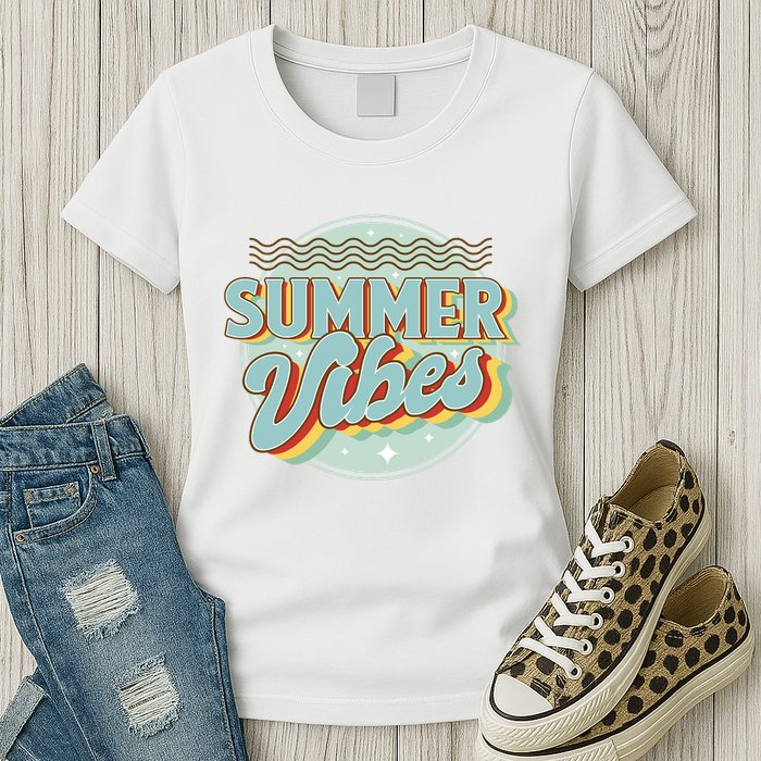 Summer Vibes Retro Cool Womens T-Shirt