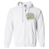 Summer Vibes Retro Cool Full Zip Hoodie