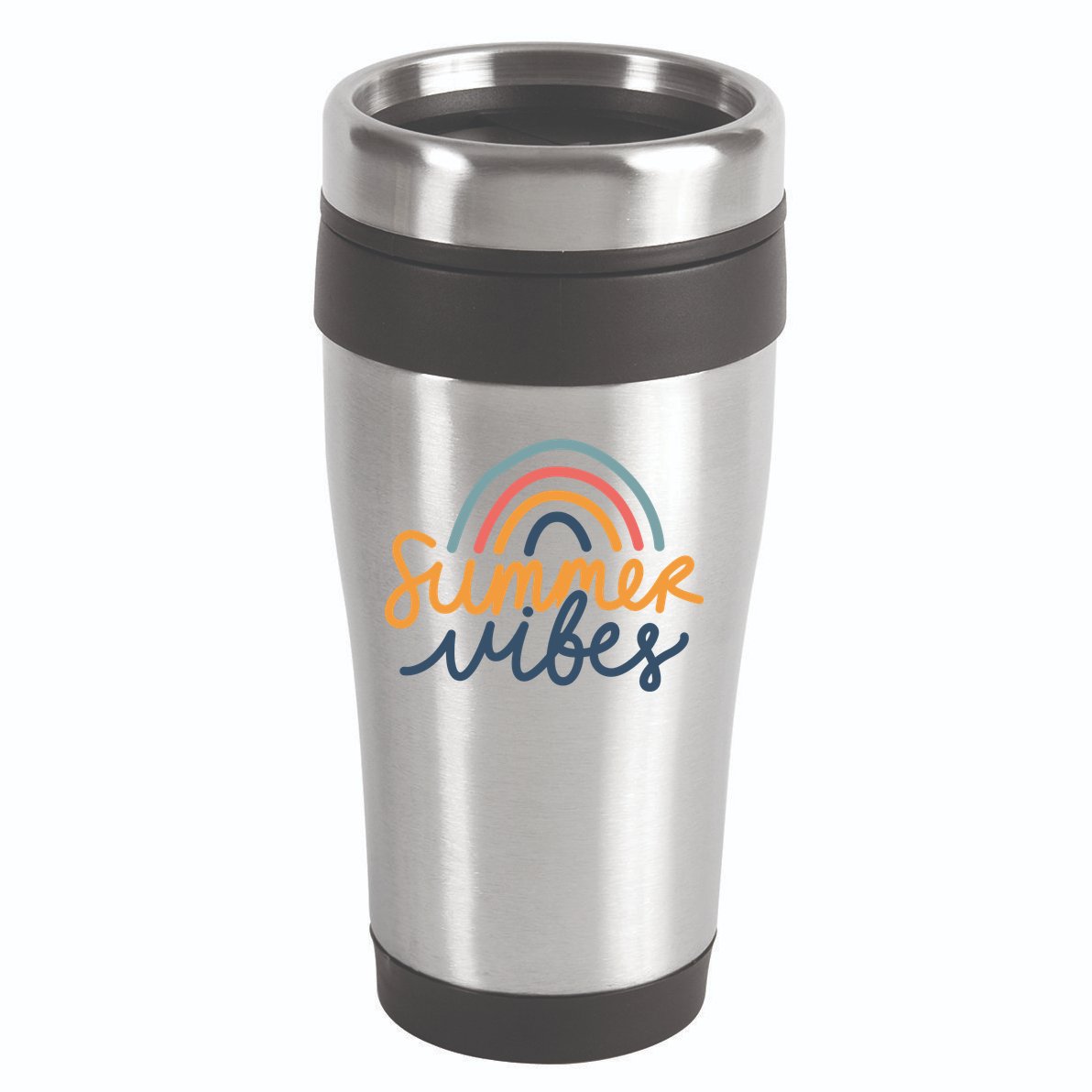 Summer Vibes Rainbow Cute 16oz Travel Tumbler