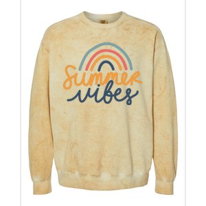 Summer Vibes Rainbow Cute Colorblast Crewneck Sweatshirt