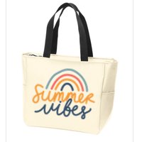 Summer Vibes Rainbow Cute Zip Tote Bag