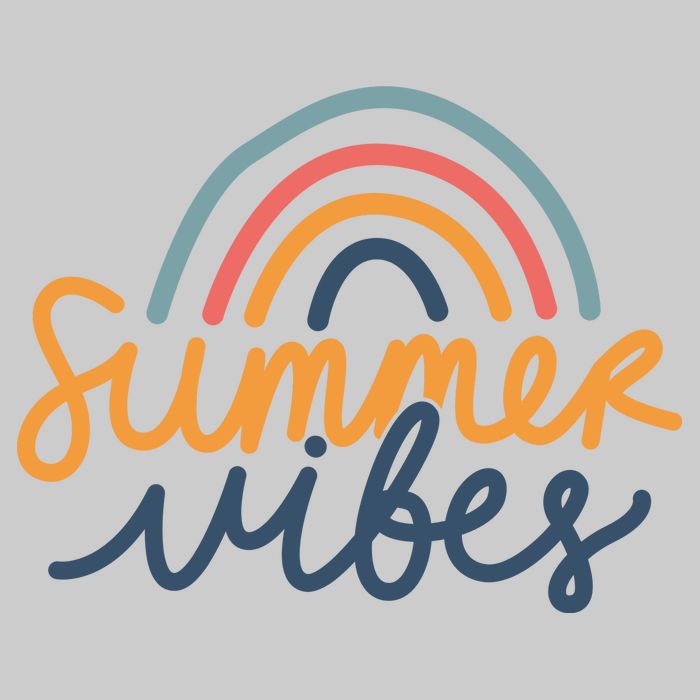 Summer Vibes Rainbow Cute Tie-Dye T-Shirt