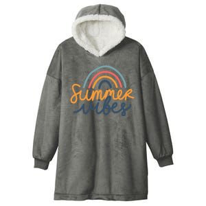 Summer Vibes Rainbow Cute Hooded Wearable Blanket