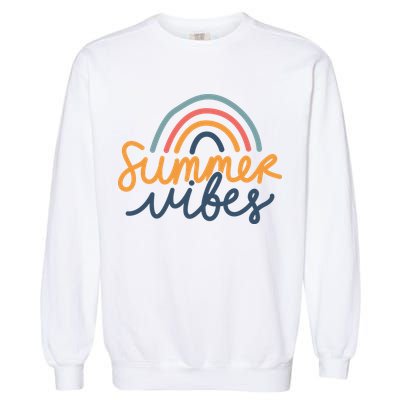 Summer Vibes Rainbow Cute Garment-Dyed Sweatshirt