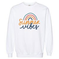 Summer Vibes Rainbow Cute Garment-Dyed Sweatshirt