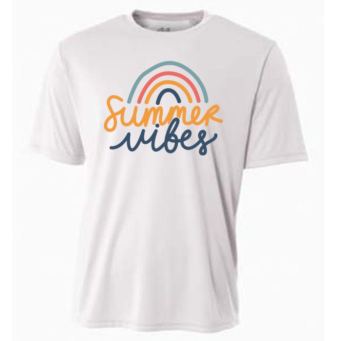 Summer Vibes Rainbow Cute Cooling Performance Crew T-Shirt