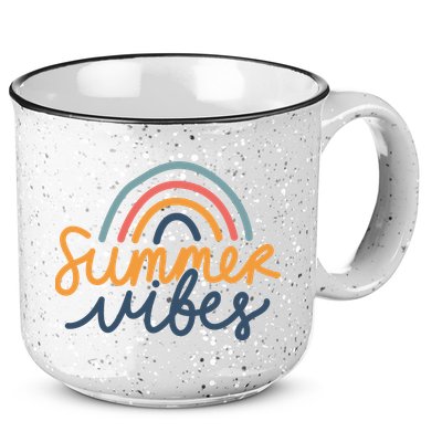 Summer Vibes Rainbow Cute 15oz Campfire Ceramic Mug