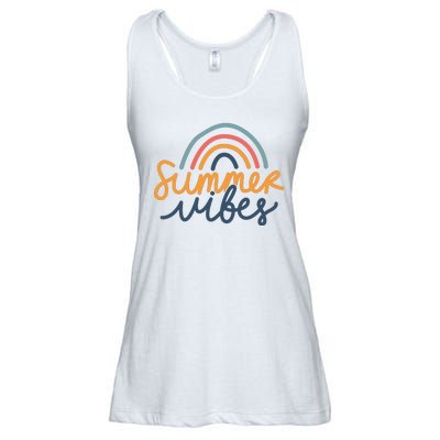 Summer Vibes Rainbow Cute Ladies Essential Flowy Tank