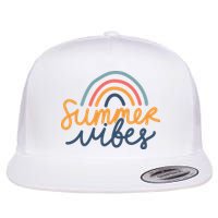 Summer Vibes Rainbow Cute Flatbill Hat