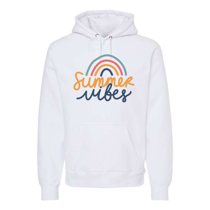 Summer Vibes Rainbow Cute Premium Hoodie