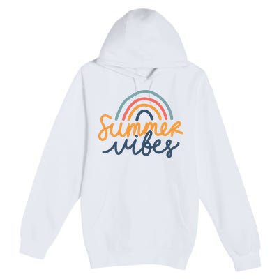 Summer Vibes Rainbow Cute Premium Pullover Hoodie