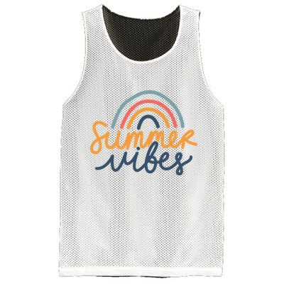 Summer Vibes Rainbow Cute Mesh Reversible Basketball Jersey Tank