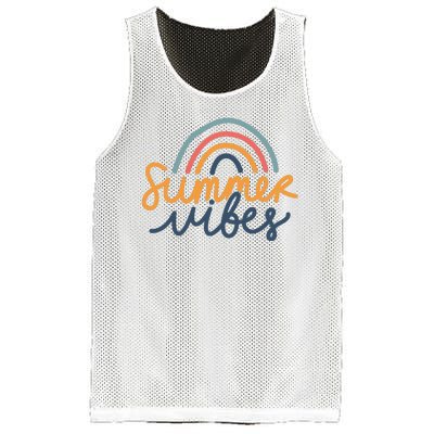 Summer Vibes Rainbow Cute Mesh Reversible Basketball Jersey Tank