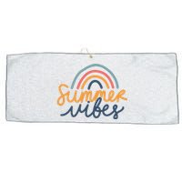 Summer Vibes Rainbow Cute Large Microfiber Waffle Golf Towel