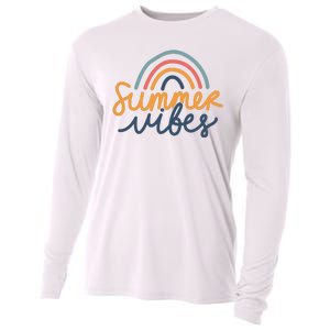 Summer Vibes Rainbow Cute Cooling Performance Long Sleeve Crew