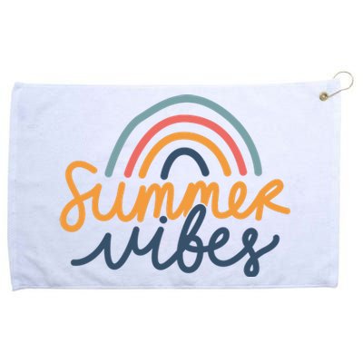 Summer Vibes Rainbow Cute Grommeted Golf Towel