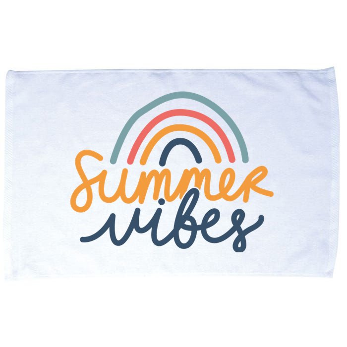 Summer Vibes Rainbow Cute Microfiber Hand Towel