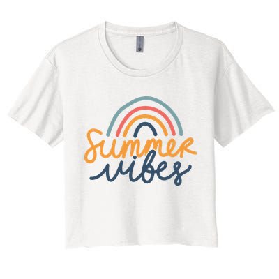 Summer Vibes Rainbow Cute Crop Top