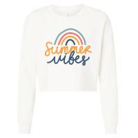 Summer Vibes Rainbow Cute Cropped Pullover Crew