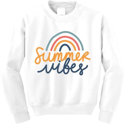 Summer Vibes Rainbow Cute Kids Sweatshirt