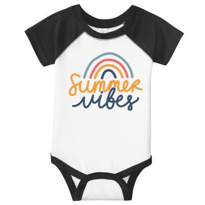 Summer Vibes Rainbow Cute Infant Baby Jersey Bodysuit
