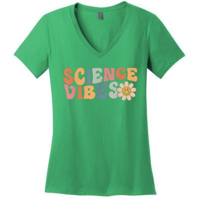 Science Vibes Science Teacher First Day Of School Women's V-Neck T-Shirt