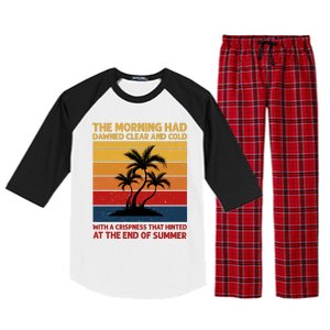 Summer Vacation Sunset Graphic Raglan Sleeve Pajama Set