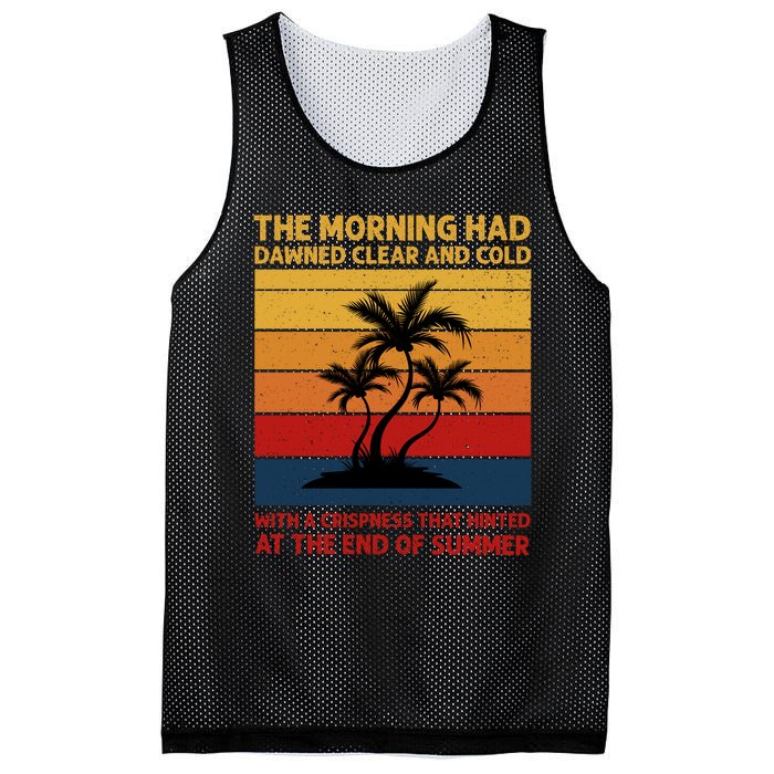 Summer Vacation Sunset Graphic Mesh Reversible Basketball Jersey Tank