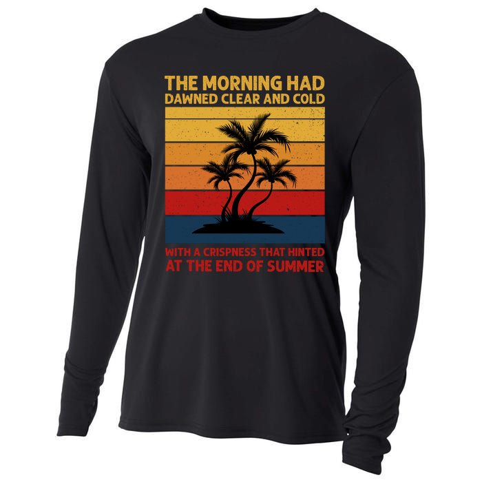 Summer Vacation Sunset Graphic Cooling Performance Long Sleeve Crew