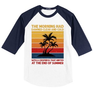 Summer Vacation Sunset Graphic Baseball Sleeve Shirt