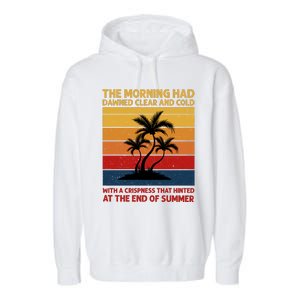 Summer Vacation Sunset Graphic Garment-Dyed Fleece Hoodie